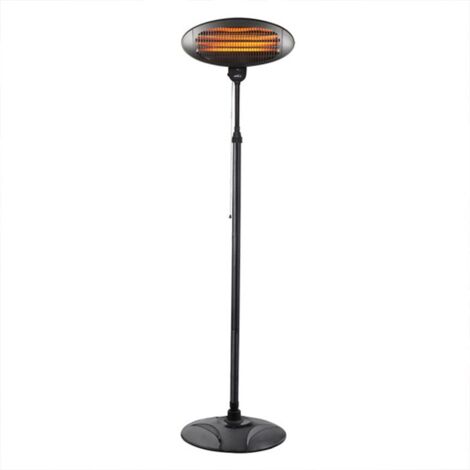 Calefactor exterior cuarzo austral 2000w negro c/pie 3elem.3pot.ip34 orientable y giro 360º regx50,5x50 cm (1/3)