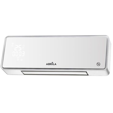 FABRILAMP Split Cerámico Invierno 2000W Blanco Cristal 2potencias 3funciones PTC De Seg.remoto Temporiz.18,7x53,8x12,3cm Mando a distancia incluido Temporizador Display Led