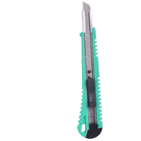 Cuter 9mm Preciso Verde Retractil Guia Acero Inoxid Seguro Ergonomico (1/3)
