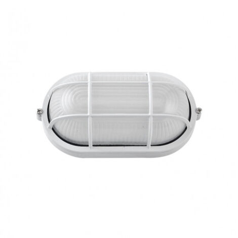 FAB 148162001  Aplique Ext. Oval Aluminio Apus Peq. 1xe27 Blanco 9x21x10,5 Cm Ip44
