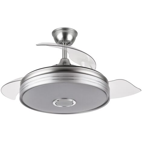 Ventilador de techo LED "Matanuska" regulable con control remoto (72W 3CCT 6120lm) IP20 color níquel