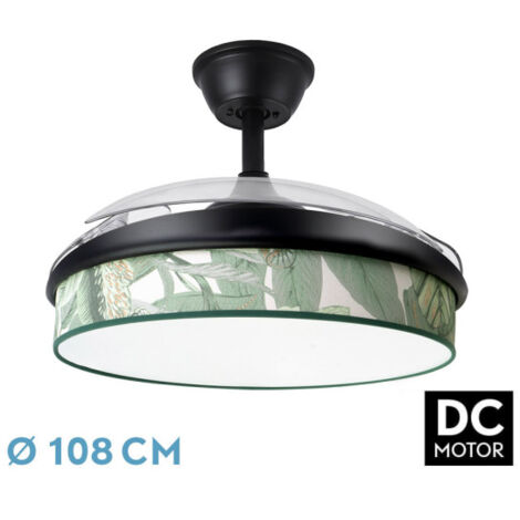 FABRILAMP  Ventilador De Techo Dc Moda 72w Negro 108d 3aspas 7200lm De (1/3)