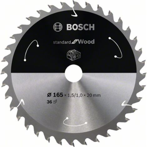 BOSCH PIŁA TARCZOWA STANDARD WOOD ACCU 165x20x36z