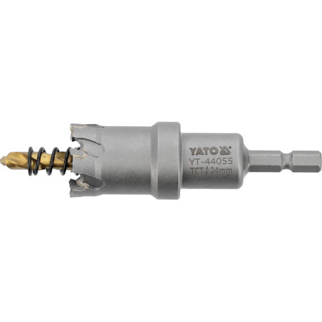 YATO, modelo YT-44055, Sierra de corona, ideal para perforación en madera, metal y plástico, herramienta profesional para cortes precisos y rápidos (1/2)