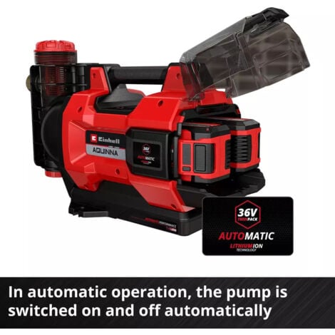 Einhell Bomba de jardín automática con batería AQUINNA 36/38 F LED AUTOMATIC Power X-Change (36 V, máx. 3800 l/h, altura de impulsión máx. 37 m, función automática, ECO/Boost, prefiltro, sin batería)