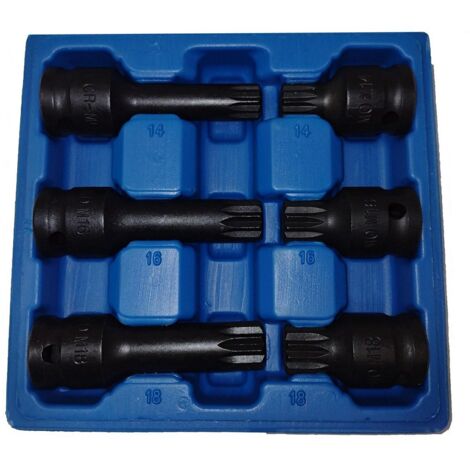 Juego 12 Llaves XZN Spline + Vaso M4 M5 M6 M7 M8 M9 M10 M12 M14 M16 M18