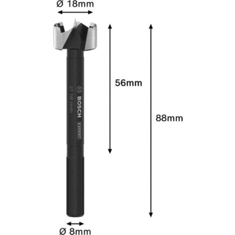 Bosch 1x PRO Wood slangenboor (voor Zachthout, Hardhout, 22,00 mm, Professional Accessoires Boor-/schroefmachines