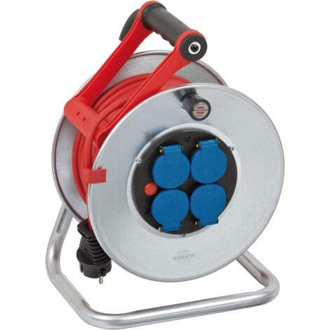 Brennenstuhl 1199854 enrollador de cable 25 m azul Francia (1/5)