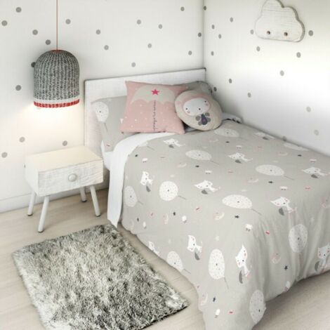 Haciendo El Indio Saco Nórdico Globos & Gatos (90 Cm): Sábanas De Algodón 100% Para Cama Infantil