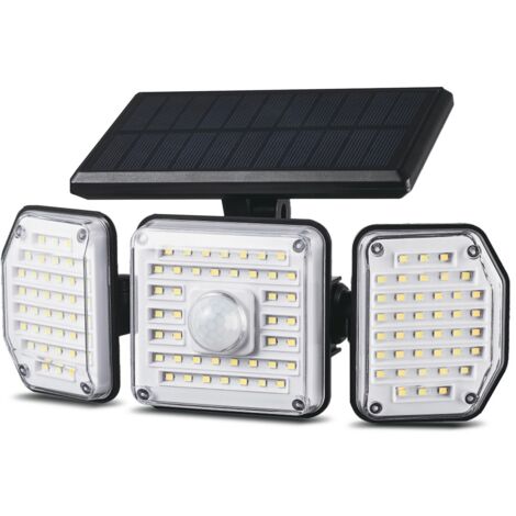 Maclean MCE615 Lámpara de Pared Exterior Lámpara Solar con Sensor de Movimiento IP65 4W 320lm 122 LED SMD 4000K Blanco Neutro Iluminación Exterior 3 Modos de Iluminación Sensor de Crepúsculo (1/5)