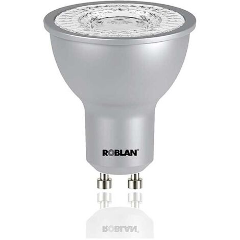 Roblan ECOSKYF100 Bombilla GU10, 6 W, Blanco frío, 1 Unidad (Paquete de 1)
