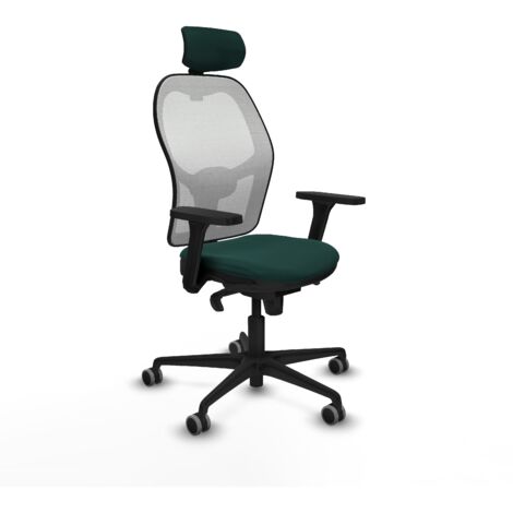 Jorquera sincro malla blanca similpiel verde botella brazos 3D base nailon cabecero 2D ruedas 65mm engomada (1/5)