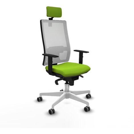 Silla de oficina piqueras y crespo Horna blanco cuero sintético (1/5)