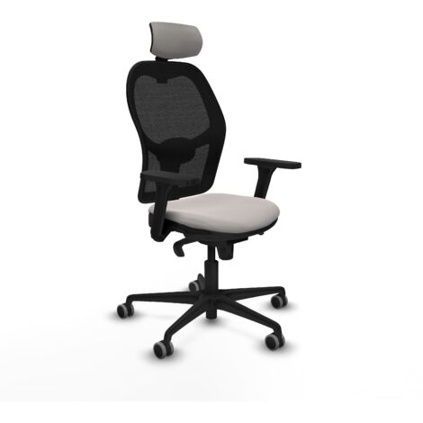 Jorquera sincro malla negra similpiel blanco brazos 3D base nailon cabecero 2D ruedas 65mm engomada (1/5)