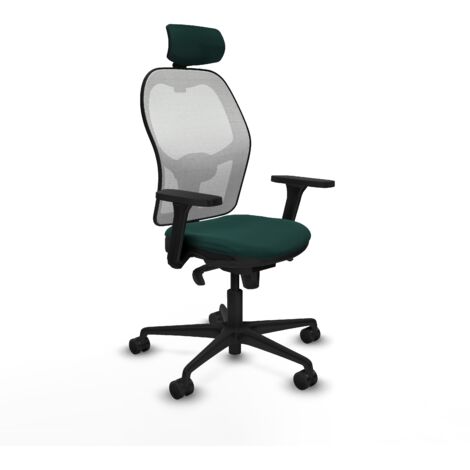 Jorquera sincro malla blanca similpiel verde botella brazos 3D base nailon cabecero 2D ruedas 65mm nailon (1/5)