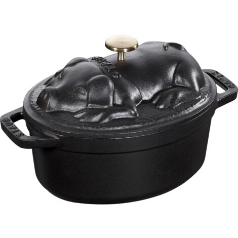 Cazuela Mini De Hierro Fundido Staub - 10 Cm, Negra, 0.25L, Apta Para Inducción Y Horno
