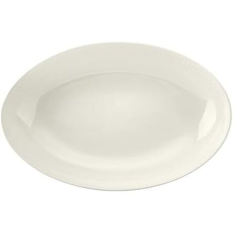 Mikasa Cranborne - Cuenco ovalado de gres para servir, color crema, 30,5 cm, para pasta, ensaladas y aperitivos, apto para lavavajillas y en caja de regalo