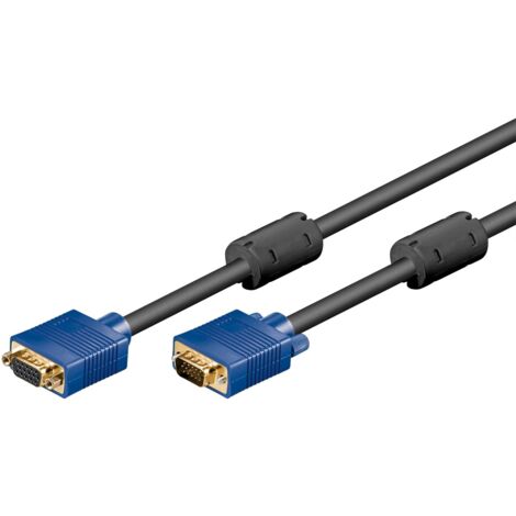 Goobay 93613 cable VGA 1,8 m VGA (D-Sub) Negro, Azul (1/2)