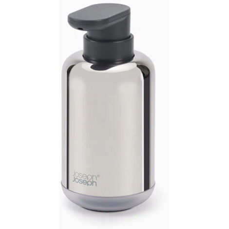 Dispensador de jabón Joseph Joseph EasyStore Luxe de acero inoxidable, bomba fácil de usar, capacidad de 300 ml, base antideslizante, acabado pulido. (1/5)