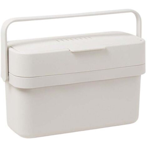 Cubo para residuos orgánicos fácil de llenar Compo™ de Joseph Joseph – 4L, diseño ventilado con tapa abatible, filtro antiolor reemplazable, asa de acero inoxidable (1/5)