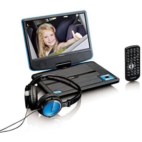 Lenco DVP-910BU Reproductor de DVD portátil Convertible 22,9 cm (9") Negro, Azul