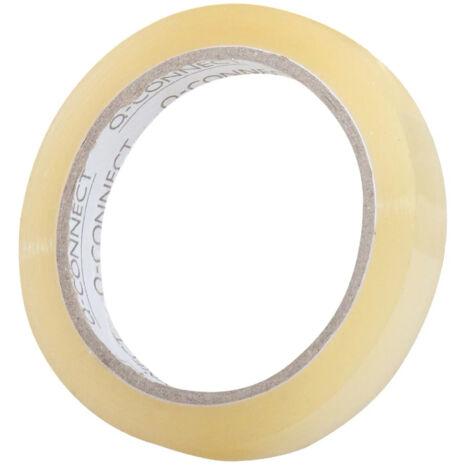 Q CONNECT KF01788 Cinta Adhesiva 66 M Polipropileno PP Transparente q-connect-kf01788-cinta-adhesiva-66-m-polipropileno-pp-transparente