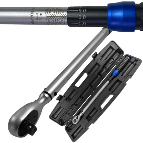 Llave dinamométrica con mecanismo de bloqueo, certificada 220 Nm (1/5)