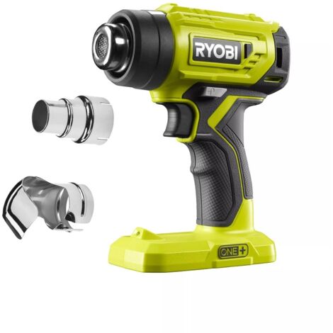 RYOBI - Decapador Pistola Térmica 18V ONE+ - 470°C, 170 L/min - LED, Mango GripZone, Interruptor de Seguridad - Entregado con 2 Boquillas (1 Reductor y 1 Reflector) sin Batería ni Cargador - R18HG-0