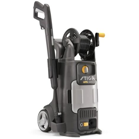 STIGA HPS 235 R Hidrolimpiadora eléctrica, 1800 W, 135 bar, 440 l/h - Manguera Supersoft 6 m, carrete integrado - Limpieza de jardín, vehículos y superficies exteriores (1/4)