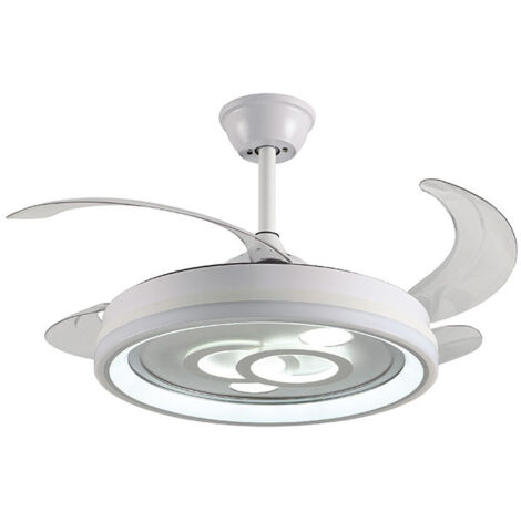 Ventilador dc dafne blanco, 4 aspas retráctiles, 72w led 300040006000k, al.35xd.108/50cm (1/3)