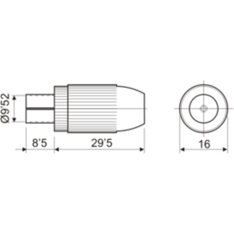 Conector de antena coaxial Hembra Negro Electro DH 10.534/N 8430552010257 (1/2)