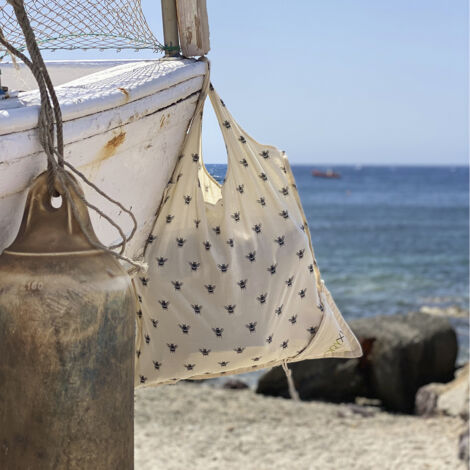 Bolsa compra algodon organico 100% plegable 52x47 cm. (1/5)