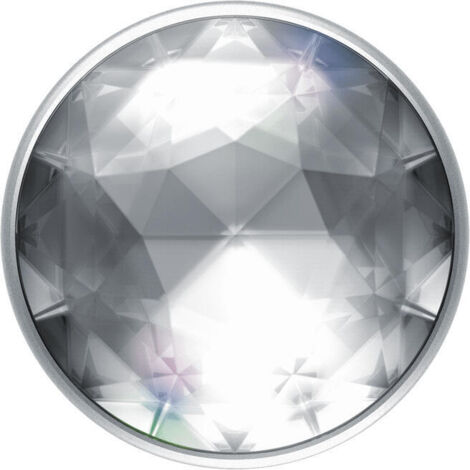 Popsockets PopGrip - Soporte y Agarre para Teléfonos Móviles y Tabletas con un Top Intercambiable - Disco Crystal Silver (1/4)