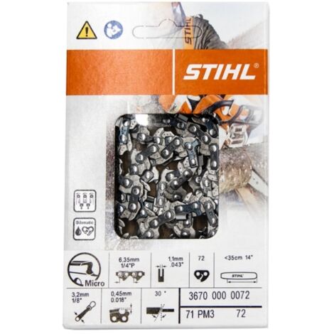 Stihl Picco Micro 3 (PM3) cadena de sierras de repuesto Micro -chisel 25,4 / 4 mm (1 / 4")