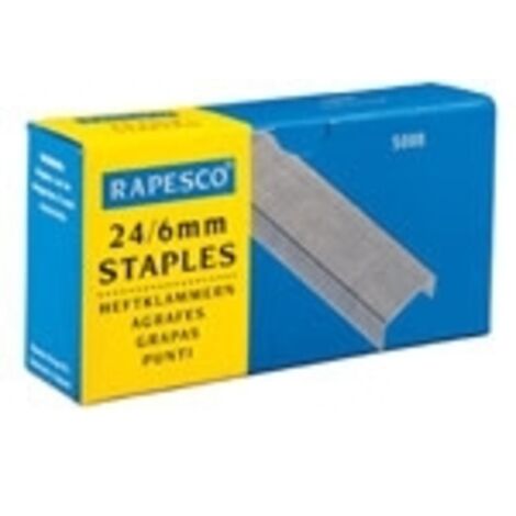 Grapas rapesco galvanizada 24/6 caja de 5000 unidades (1/3)