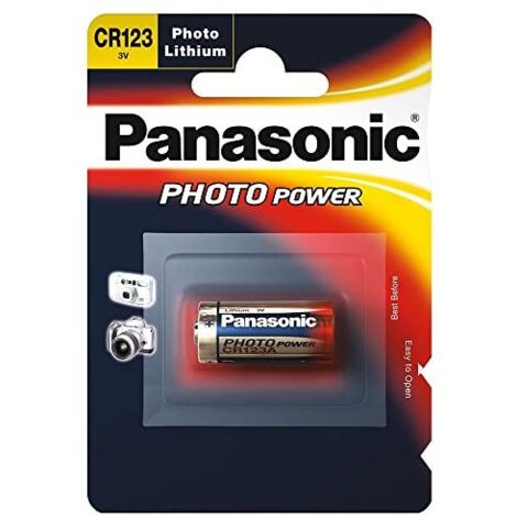 Pila Litio CR123A PANASONIC 3Vdc 1500mAh (Blister 1 Pila)