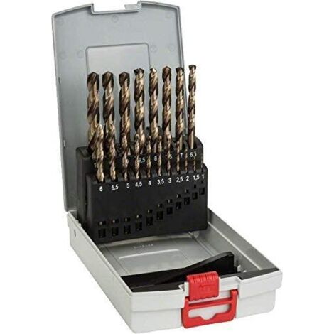 Bosch 2 608 587 014 - Juego de 19 brocas para metal ProBox HSS-Co, DIN 338 (aleación de cobalto) - 1-10 mm (pack de 19)