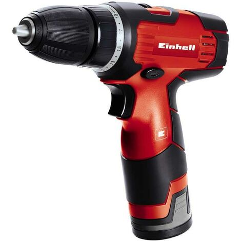 Einhell destornillador inalámbrico - TH-CD 12-2 Li - 12V, 1.3Ah, 24Nm, parada rápida, agarre suave, caja de cambios de 2 velocidades, 20 pasos de par, bloqueo del eje, estuche y cargador