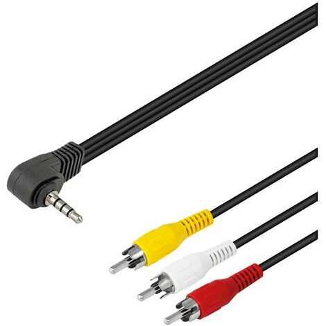 Cable JACK 3,5mm 4Contactos A 3 RCA Macho 1,5mts
