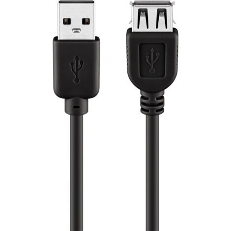 Goobay 68625 Cable alargador USB 2.0 Hi-Speed tipo A macho a tipo A hembra, 0,6 m
