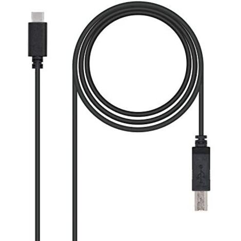 Nanocable 10.01.2201 Cavo Stampante 3A USB 2 a USB-C, Ideale per il Collegamento di