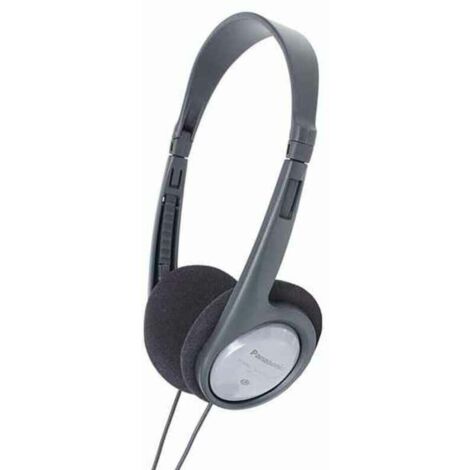 Panasonic RP-HT090E-H Auriculares Estéreo Ligeros , Supraaurales, Cable de 5 m, Control De Volumen, XBS, Conector de 3,5 mm, Color Negro (1/3)
