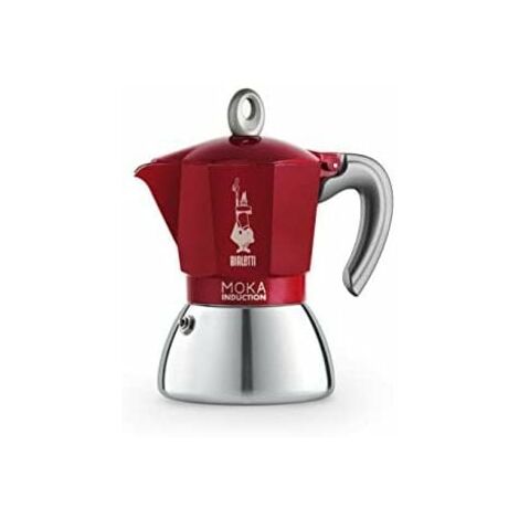Bialetti Moka Induktion Cafetera italiana 0,28 L Rojo, Acero inoxidable