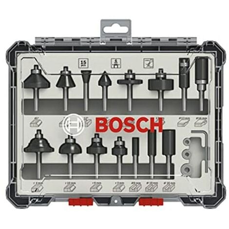 Bosch 2 607 017 471 fresa para ruteadora Juego de fresas 15 pieza(s)