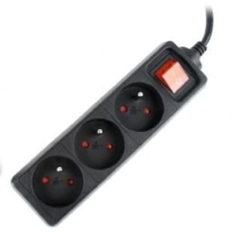 Gembird EG-PSU3F-01 limitador de tensión Negro 3 salidas AC 230 V 0,6 m (1/5)