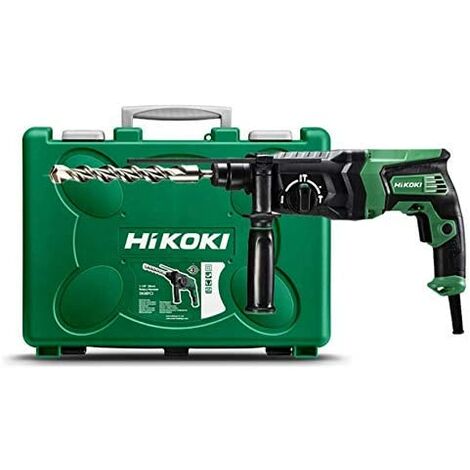 HIKOKI DH26PC2WSZ 57201138-Martillo Ligero Combinado SDS-Plus 3 Posiciones 830W 2.9J 1100rpm 4300 imp hasta 26 mm hormigón con maletín DH26PC2Z Multicolor