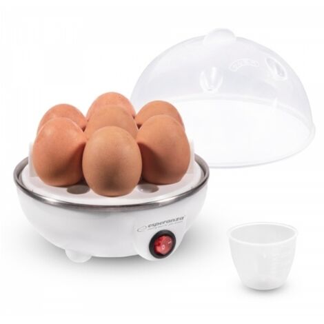 Esperanza Hervidor de huevos para 1 a 7 huevos con vaso medidor, herramienta de picadura automática (1/4)