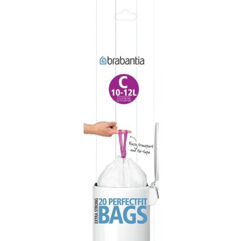 Brabantia PerfectFit vuilniszak Typ C 10-12 L, 20 stuks