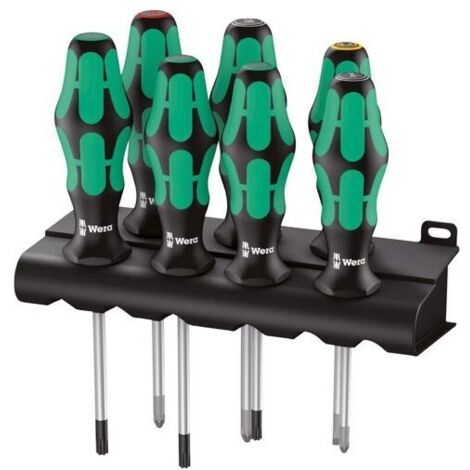 335/350/367/7 Rack Juego de destornilladores Kraftform Plus Lasertip + Bandeja, 7 piezas