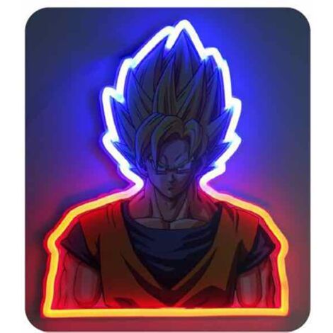 Lampara mural neon Vegeta Dragon Ball Z